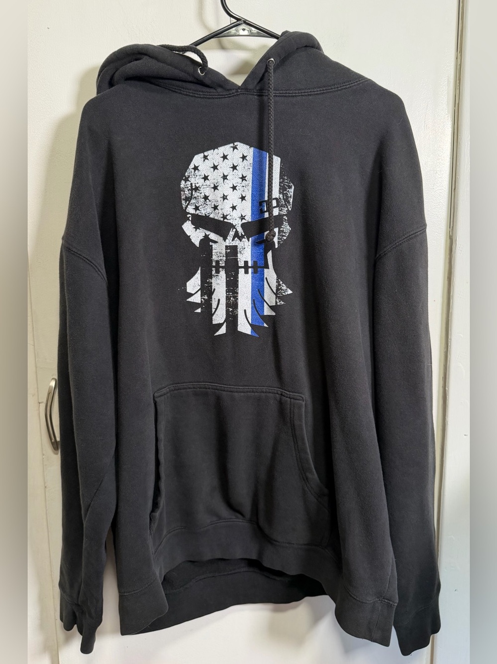DP Blue Line Skull Hoodie